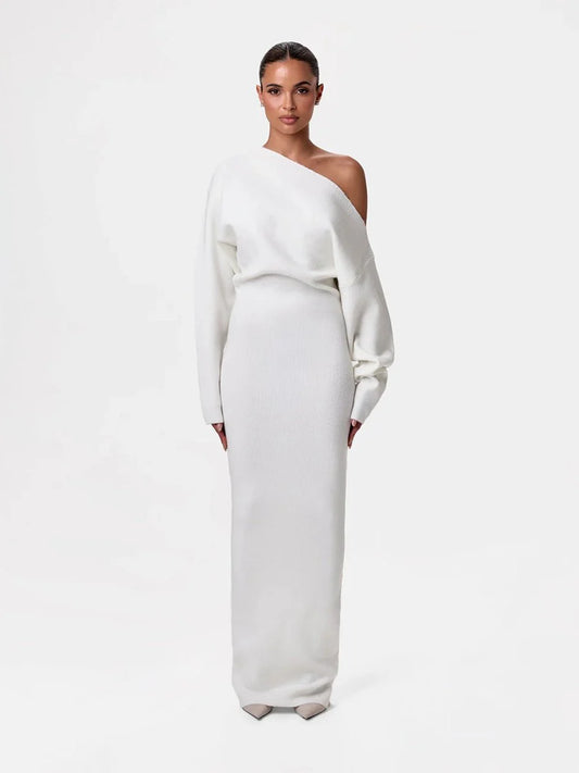 Serena Knit | Drop-Shoulder Sweater Dress