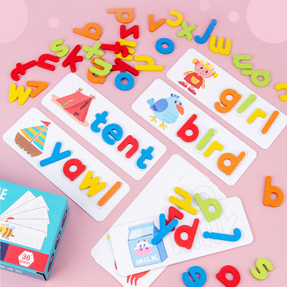 SpellSnap - Wooden Letter Spelling Puzzle for Toddlers