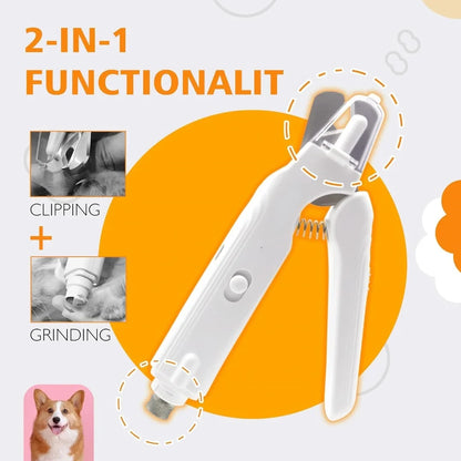 LumiPaw 2-in-1 LED Nail Clipper & Grinder for Dogs & Cats