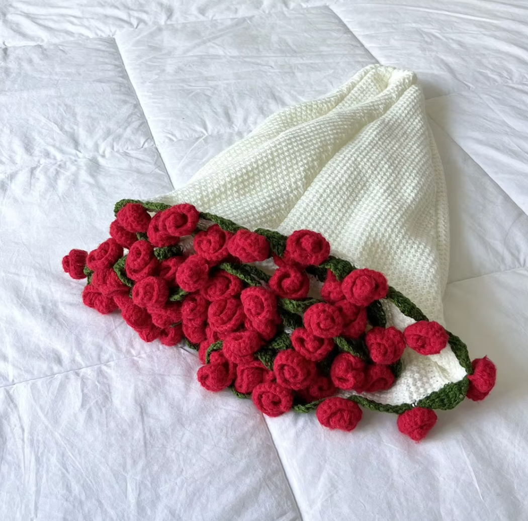Handmade Crochet Flower Blanket