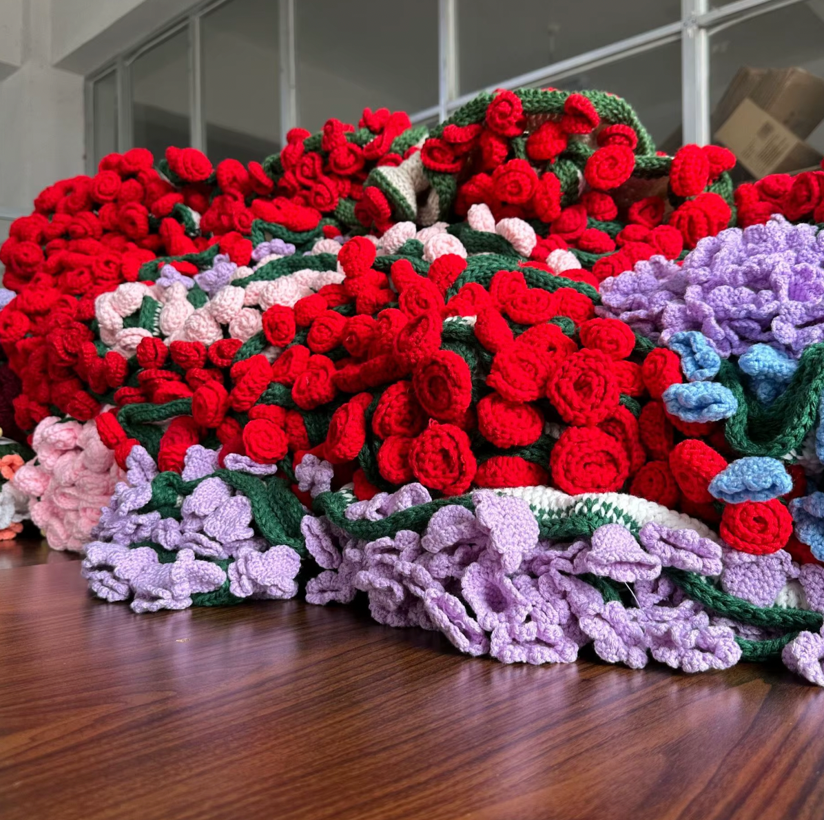 Handmade Crochet Flower Blanket