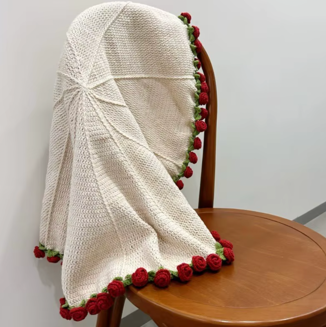 Handmade Crochet Flower Blanket