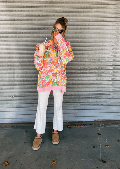 Viral Rainbow Floral Hoodie