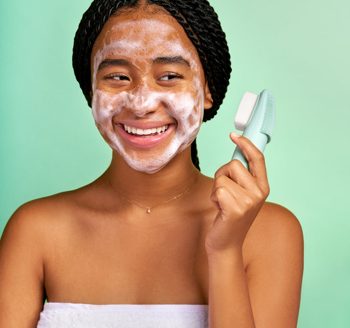 GlowReset 2-in-1 Silicone Facial Cleansing & Massage Brush