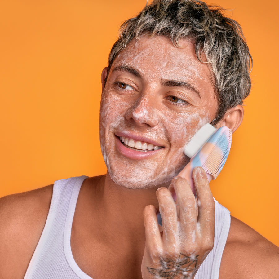 GlowReset 2-in-1 Silicone Facial Cleansing & Massage Brush