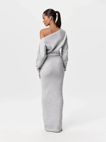 Serena Knit | Drop-Shoulder Sweater Dress