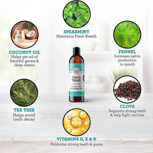 GuruNanda Coconut + Peppermint Pulling Oil (8oz)